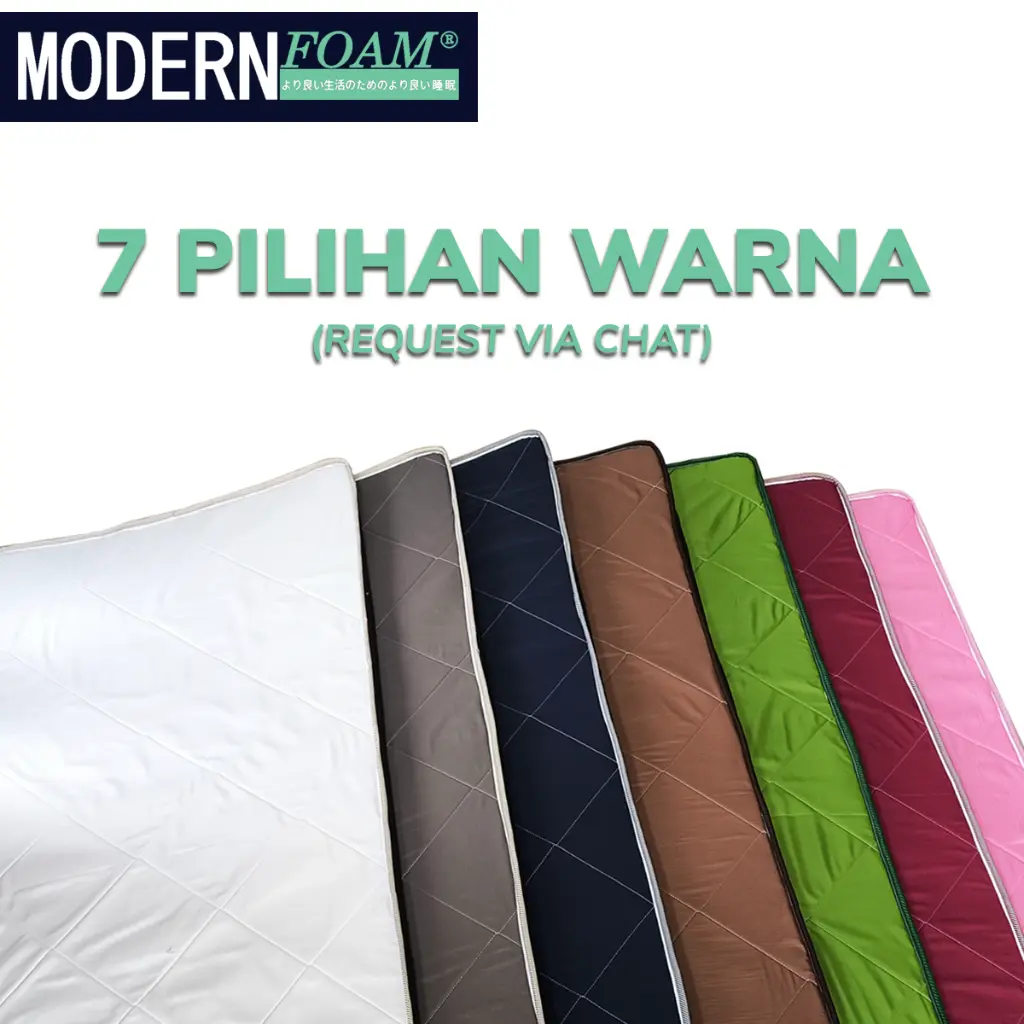 Kasur Lipat Matras Lantai Modern Foam 7 Pilihan Warna.webp