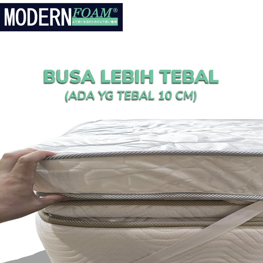 Matras Topper Pelapis Kasur Spingbed Kasur Busa Modern Foam Lebih Tebal.webp